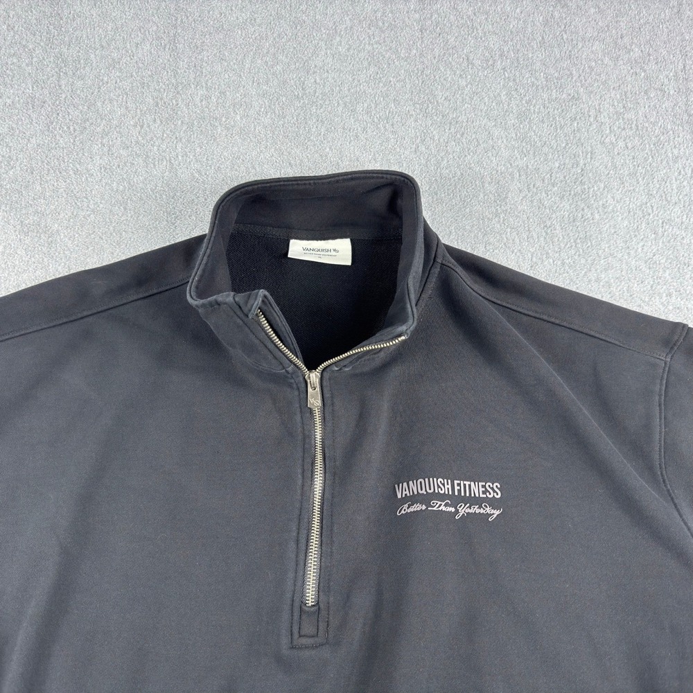 Vanquish Fitness Sweater Mens XL Black 1/2 Half Zip